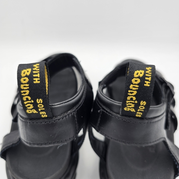 Dr. 'Doc' Martens Blaire Black Leather Sandals, Women's Size 8 - Picture 7 of 16